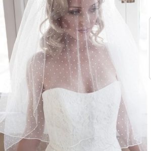 Dotted bridal veil